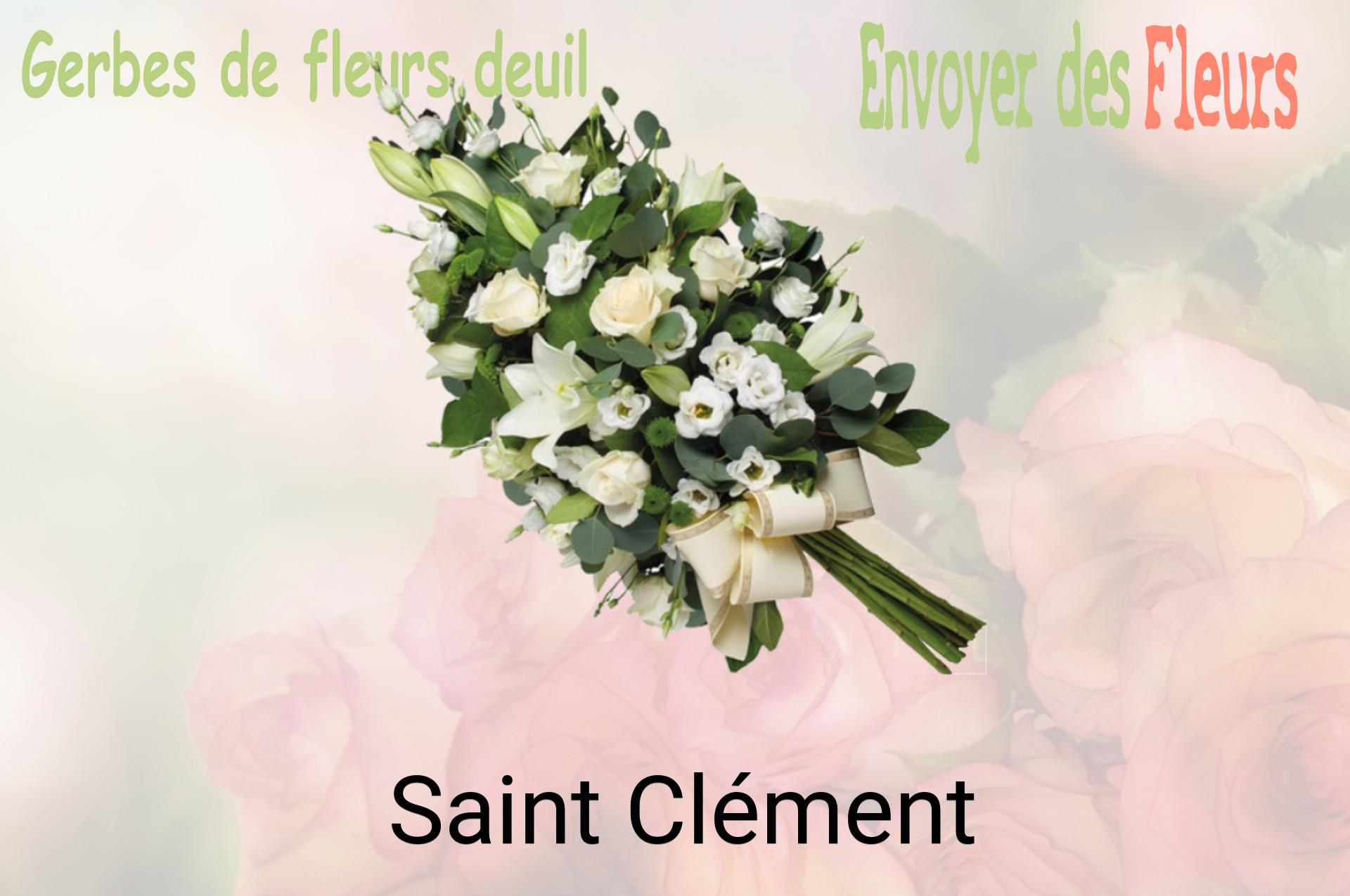 Gerbe de fleurs de deuil livrée à Saint-Clément